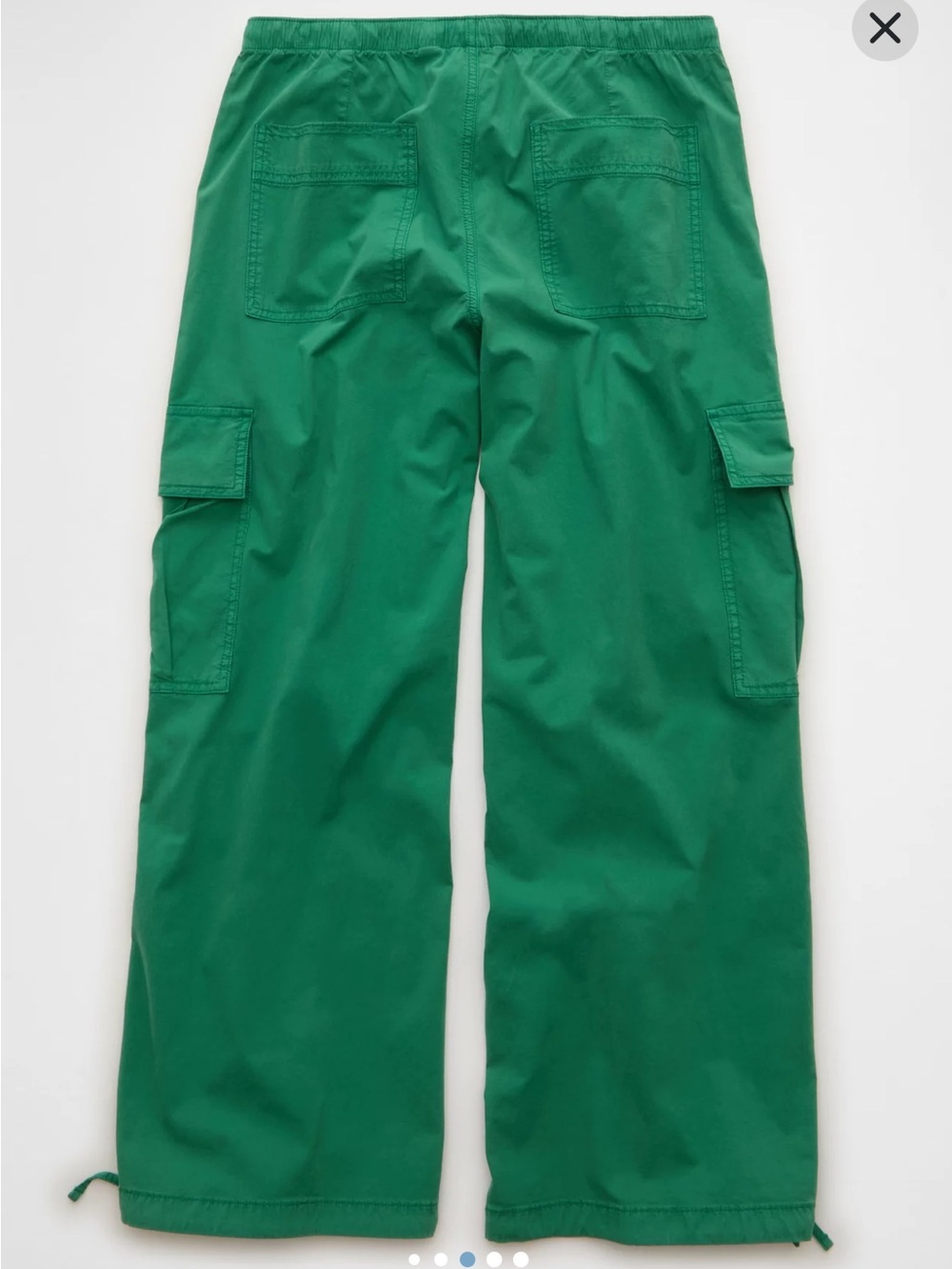 AE Low-Rise Baggy Cargo Parachute Pant - Green - Picture 6 of 6